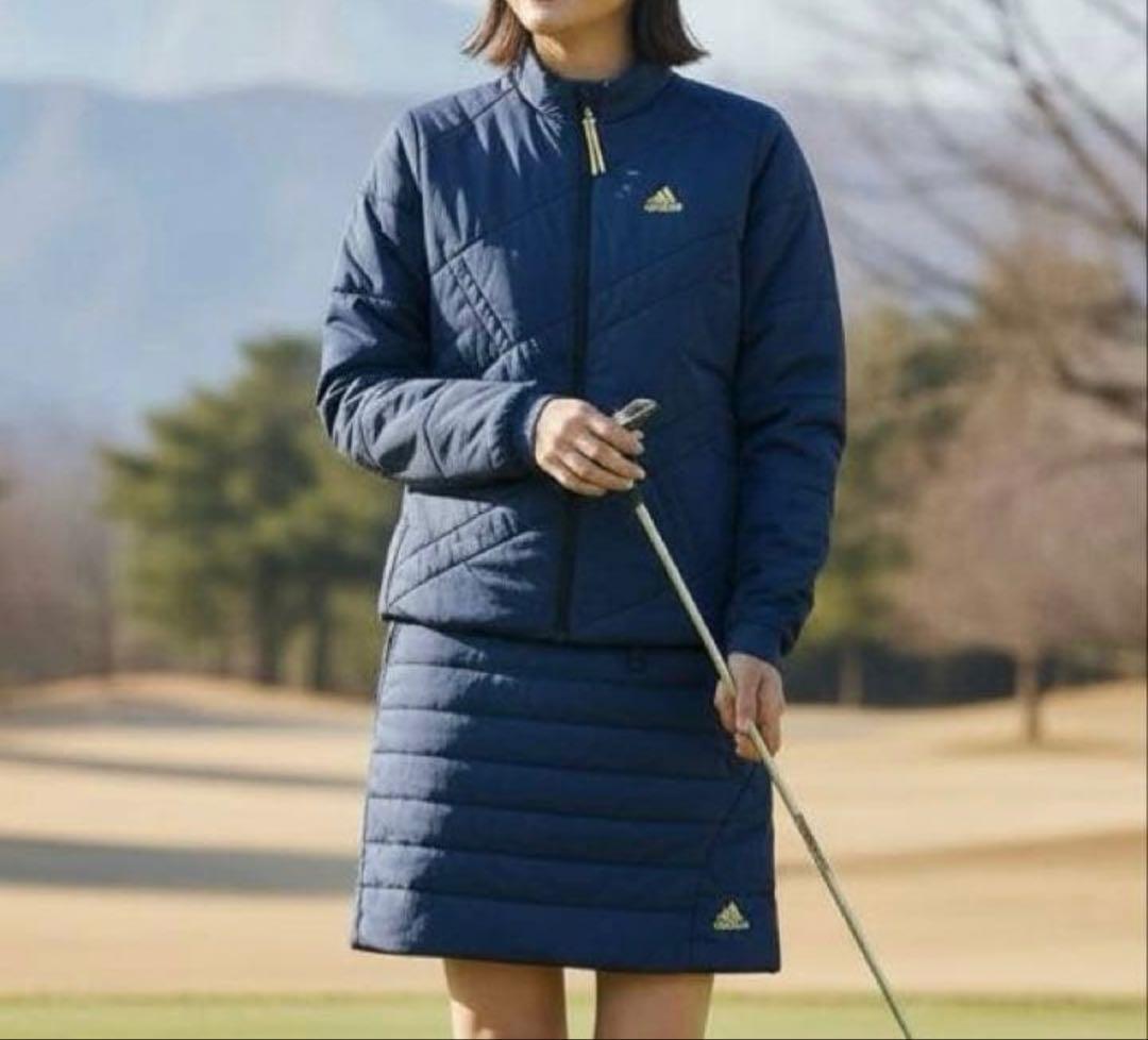 ビッグアディダスロゴ 保温中わた長袖フルジップジャケットスカート セットアップ