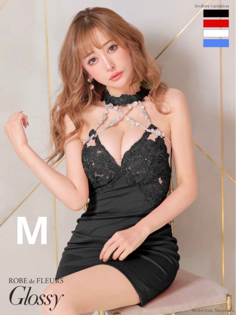 suger ROBE de FLEURS Glossy ストレッチキャバドレス