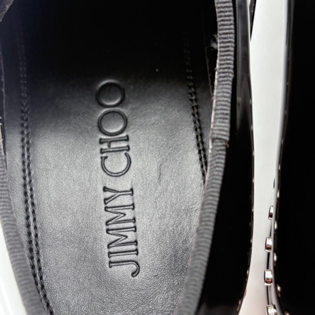未使用級　JIMMY CHOO レザー スタッズ ドレスシューズ 靴 メンズ