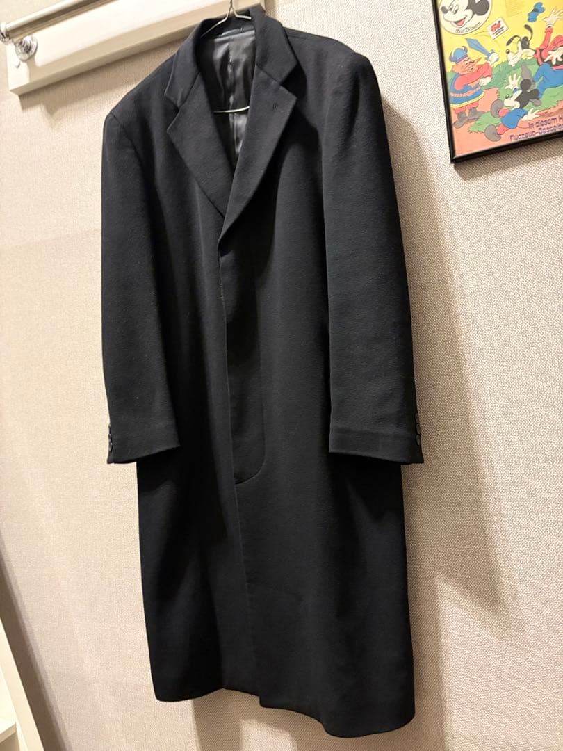 超激レア！ウールスーパーロングコート黒着丈115超美品ヴィンテージ
