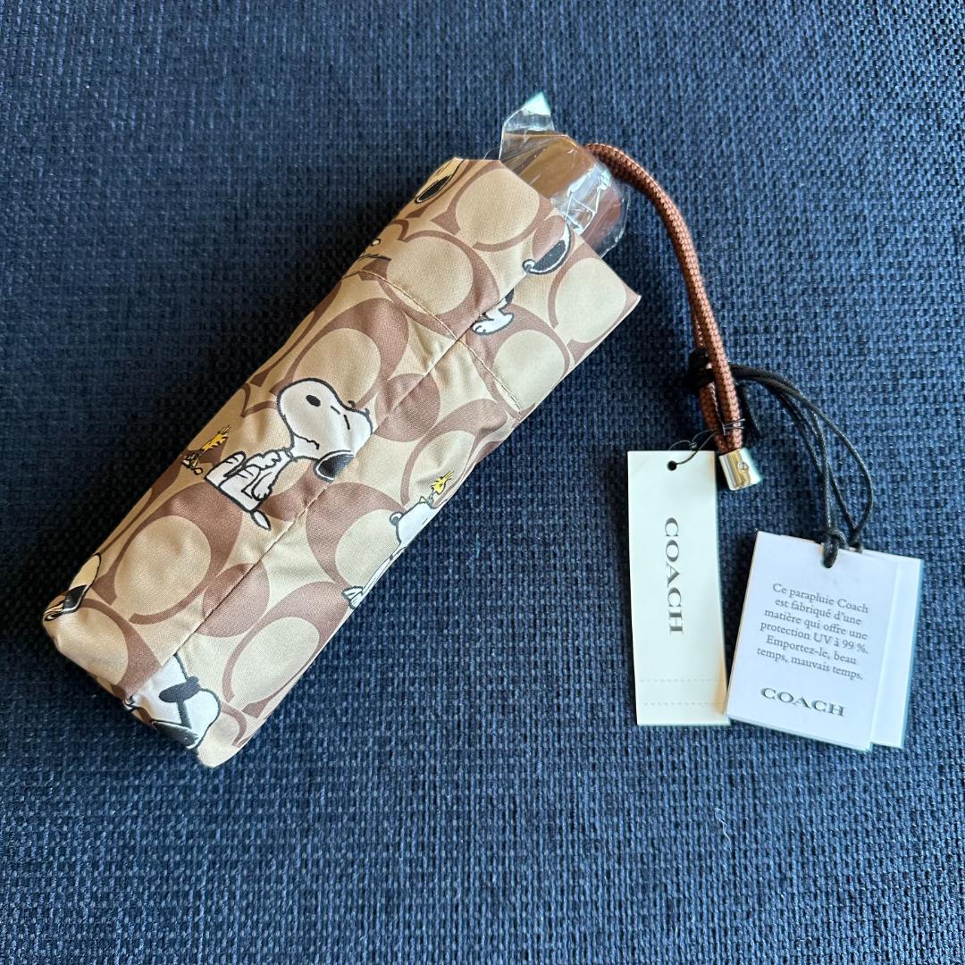 COACH スヌーピー 折り畳み傘 ピーナッツ 新品 正規品