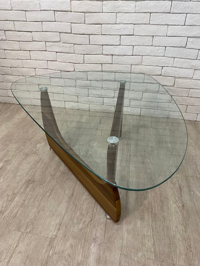 【東京都内23区配送無料】イサムノグチ　テーブル　ガラス　コーヒー　センター