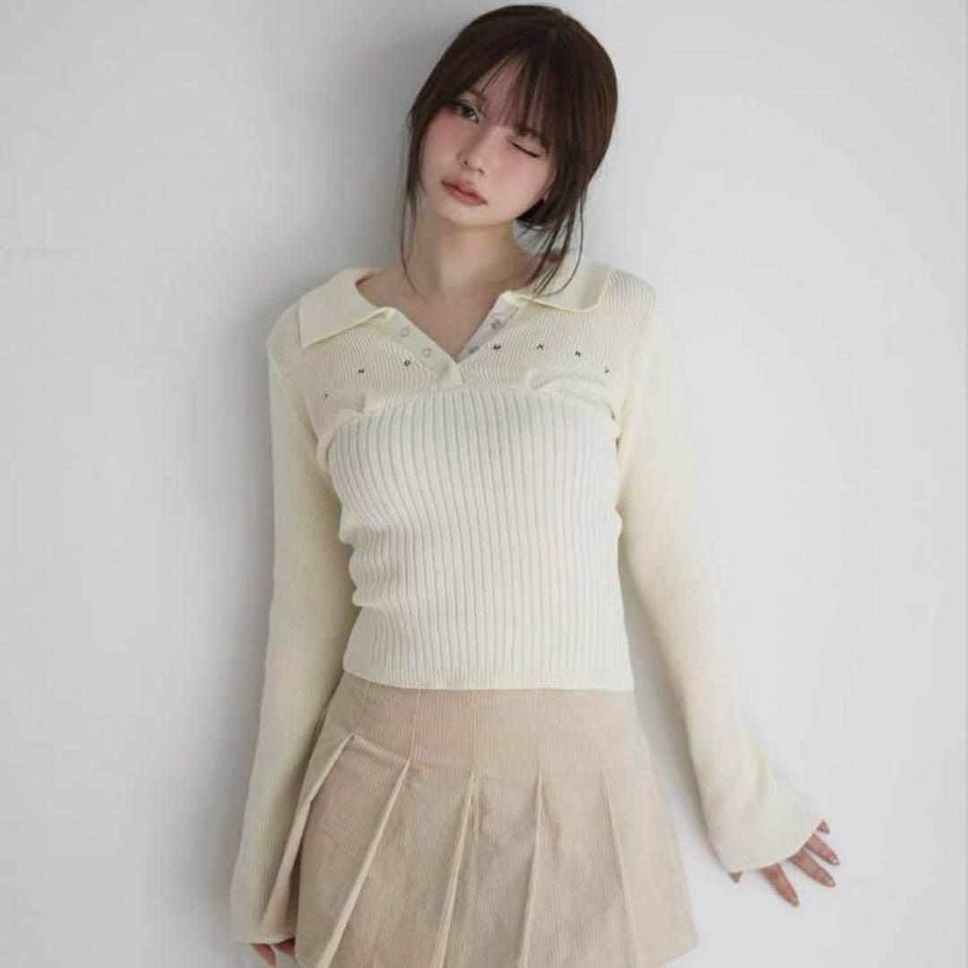 トップス andmary Lindsay logo tops