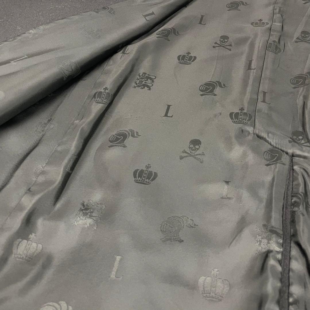 超極美品✨ラブレス✨ダブルチェスターコートロング丈✨L✨ナポレオン✨ロゴ柄✨総柄