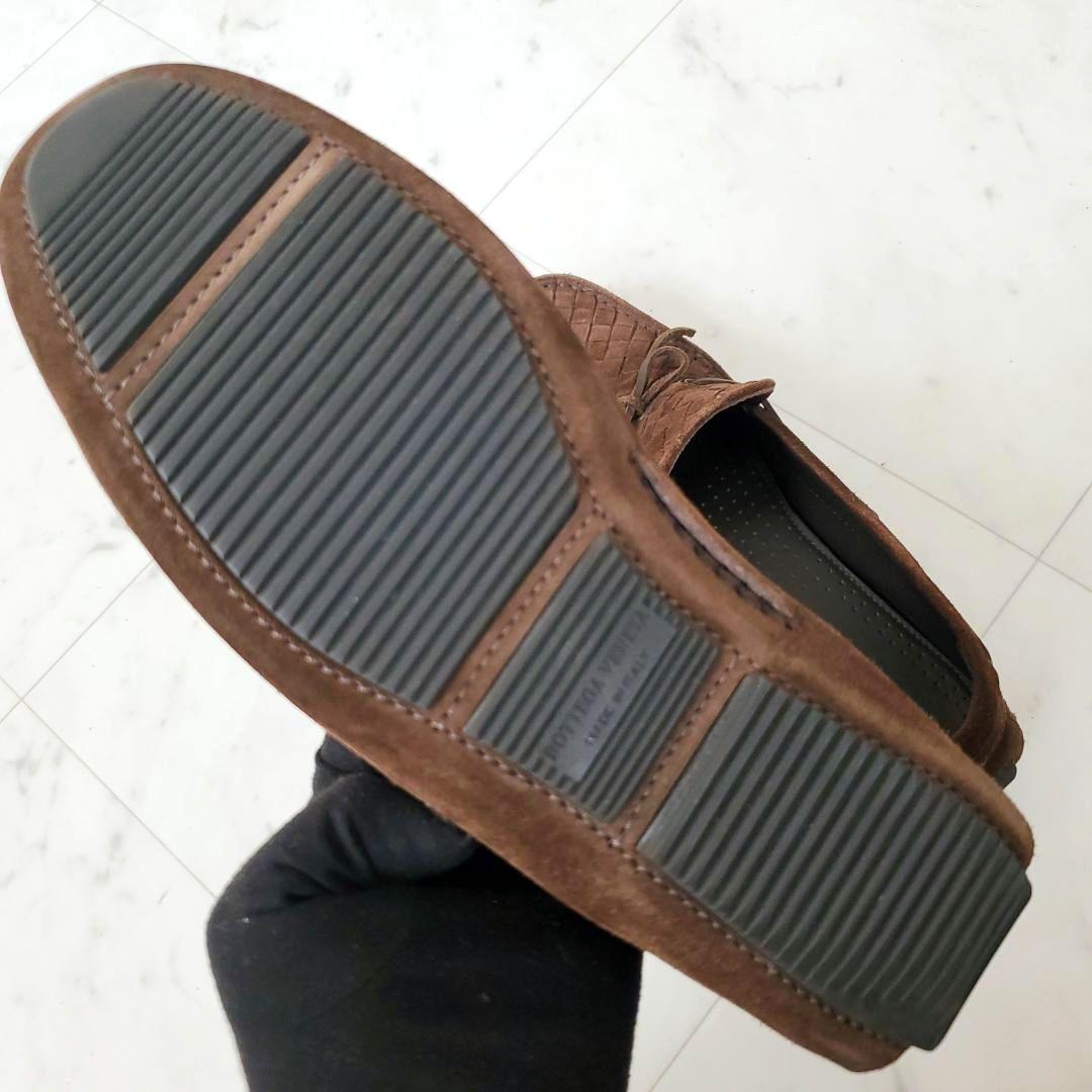 快適ドライブに！ 美品 ボッテガヴェネタ 靴 デッキ ローファー イントレ 茶