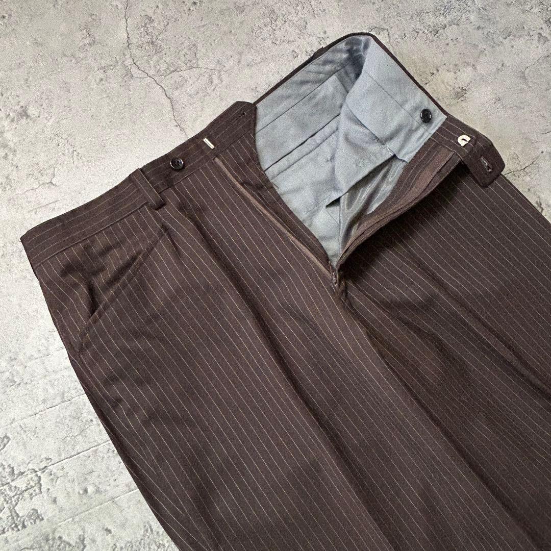 極美品 LANVIN モッズスーツ ストライプ L相当 50 高級 スーツ