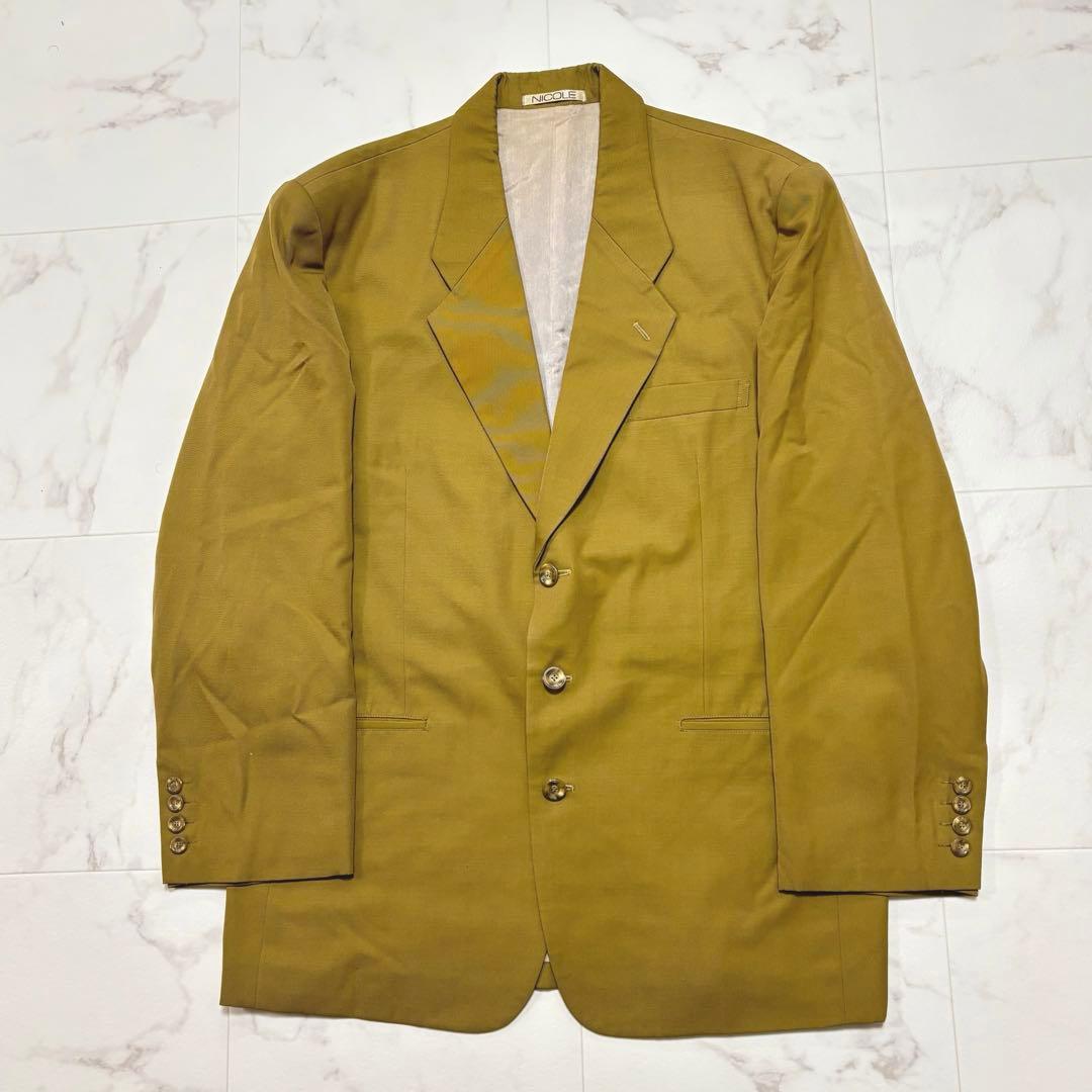 80s 小林由紀雄期 ムッシュニコル 3ピース スーツ 上下 ヴィンテージ