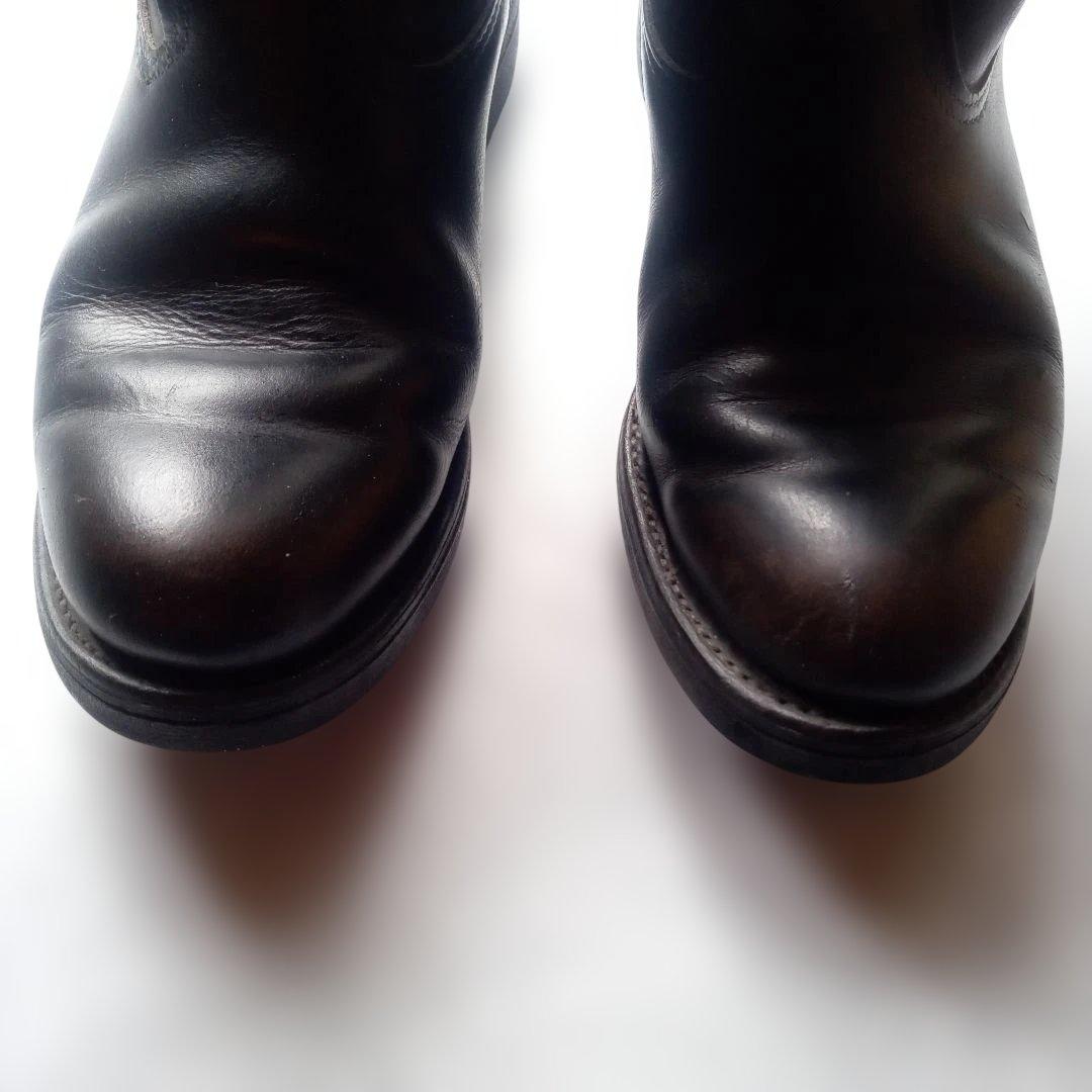 Red Wingペコスブーツ8169 ペコス黒6ハーフ茶芯98年製ソールカスタム