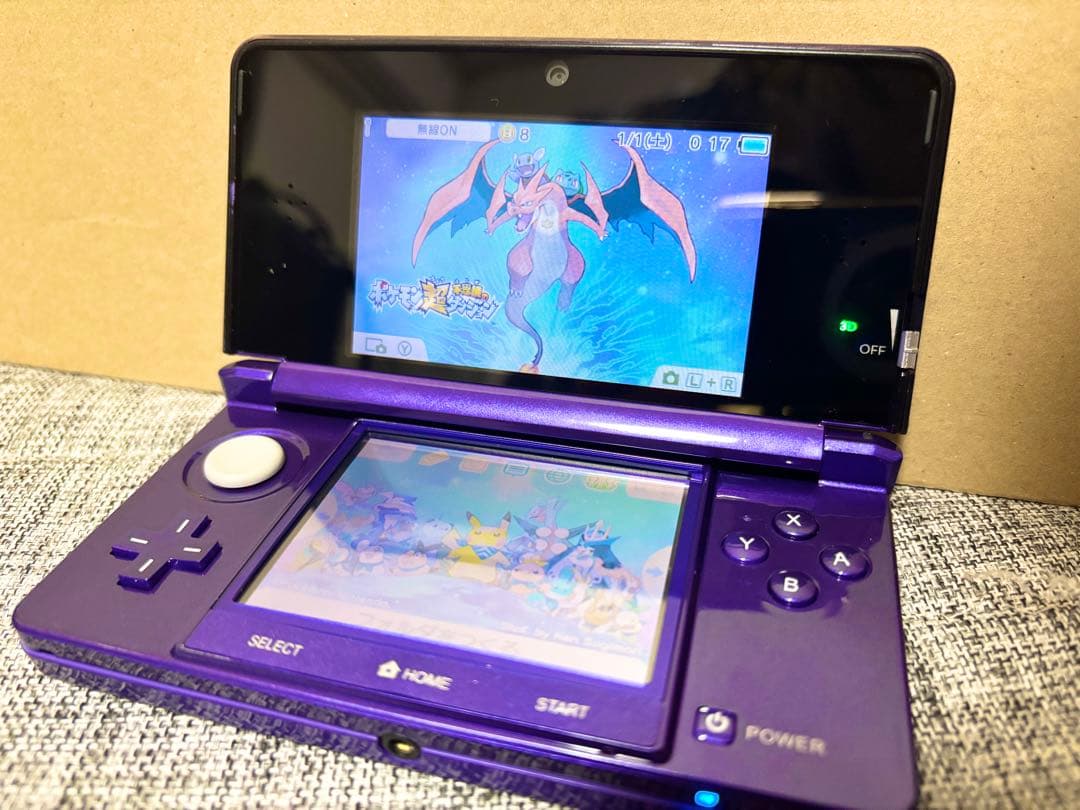 ゆ*ん様 【外装新品】ニンテンドー3DS 北米版 ミッドナイトパープルカスタム