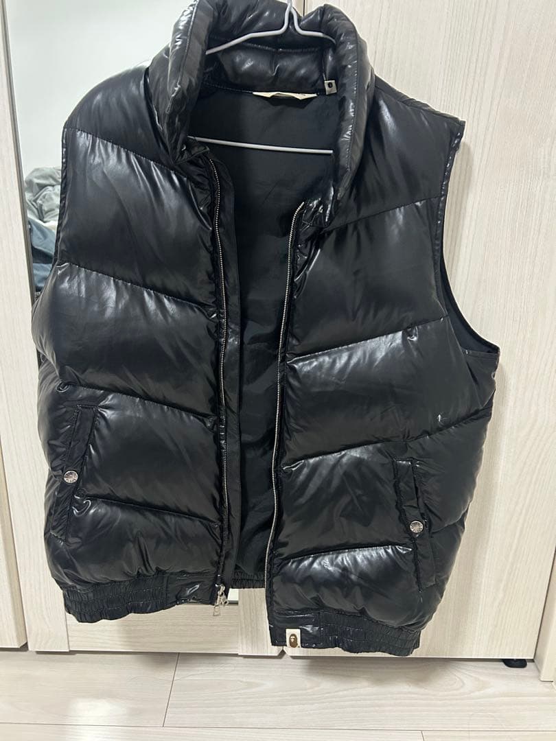 A BATHING APE ブラックダウンベスト
