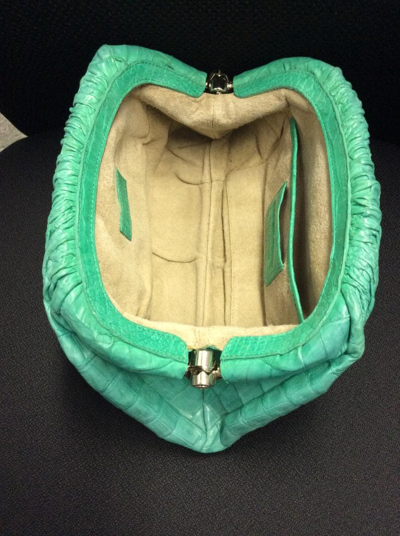 NANCY GONZALEZ/ナンシーゴンザレス　クロコがまぐちバッグ