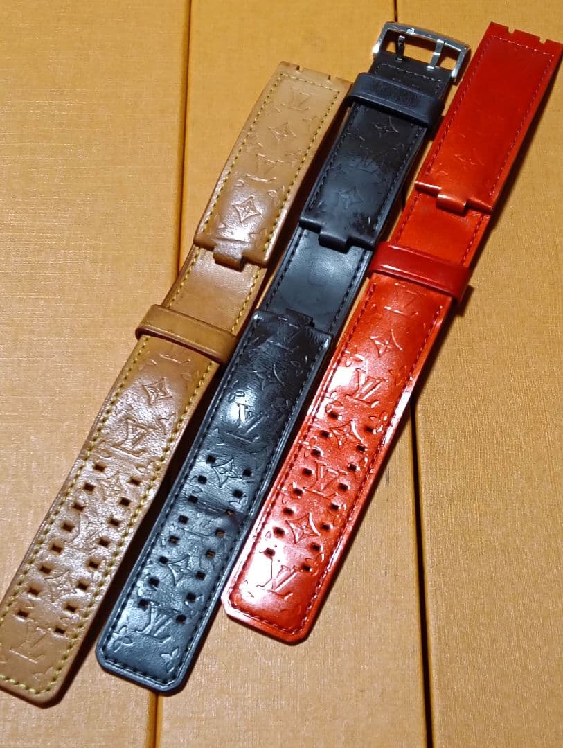 【特】タンブール PM用 純正レザーストラップベルト　3本セット