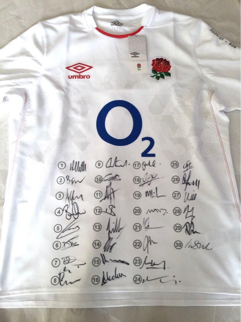 イングランド代表 2020オータムネーションズ選手30名 直筆サインジャージ