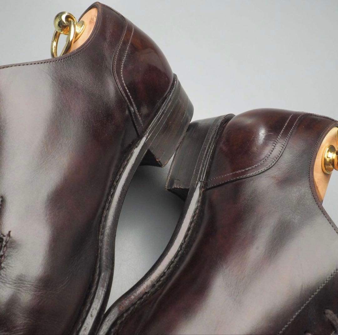 三陽山長　勘三郎　スキンステッチ　Uチップ　エプロンダービー