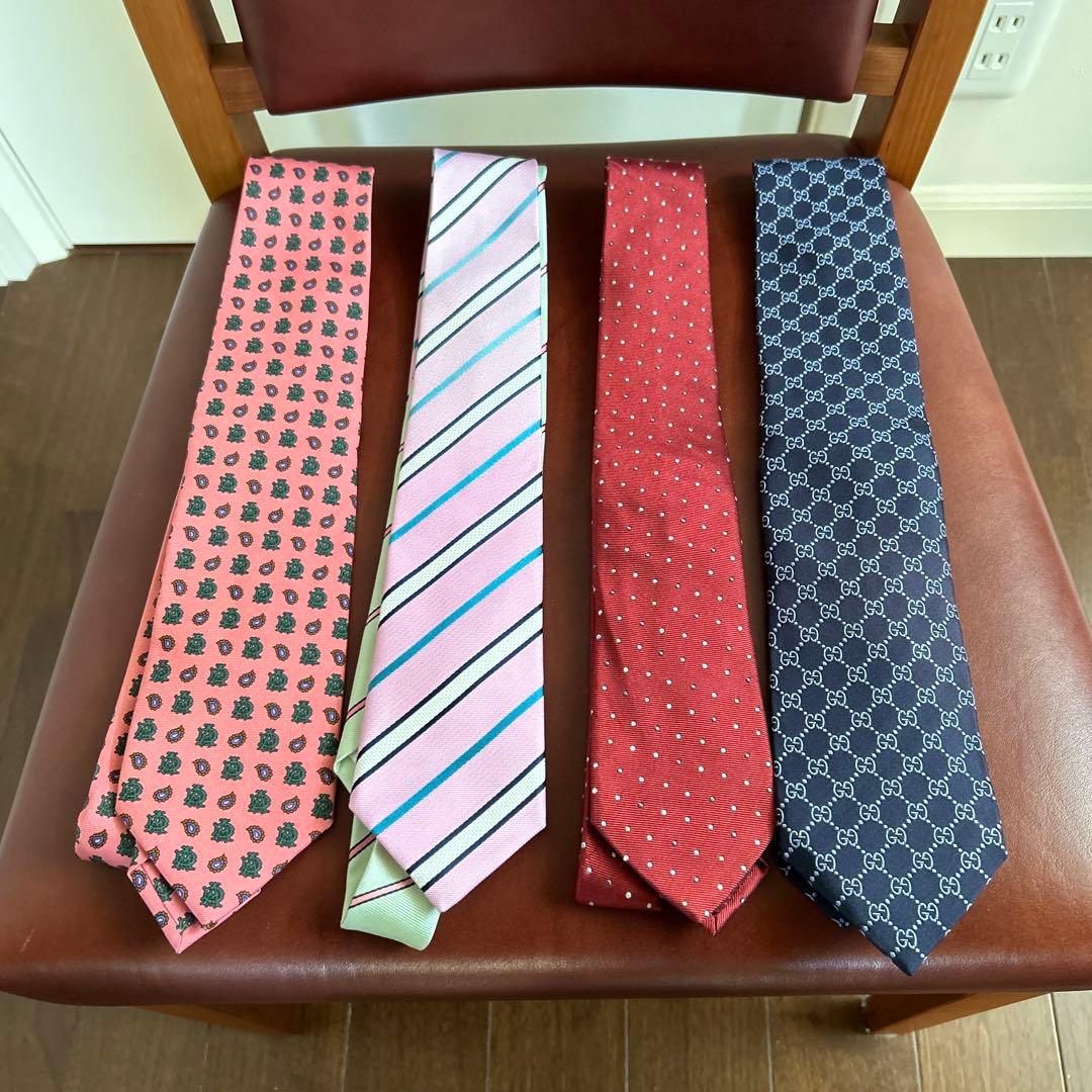 最終値下げ dunhill giraffe gucci ネクタイ4本セット
