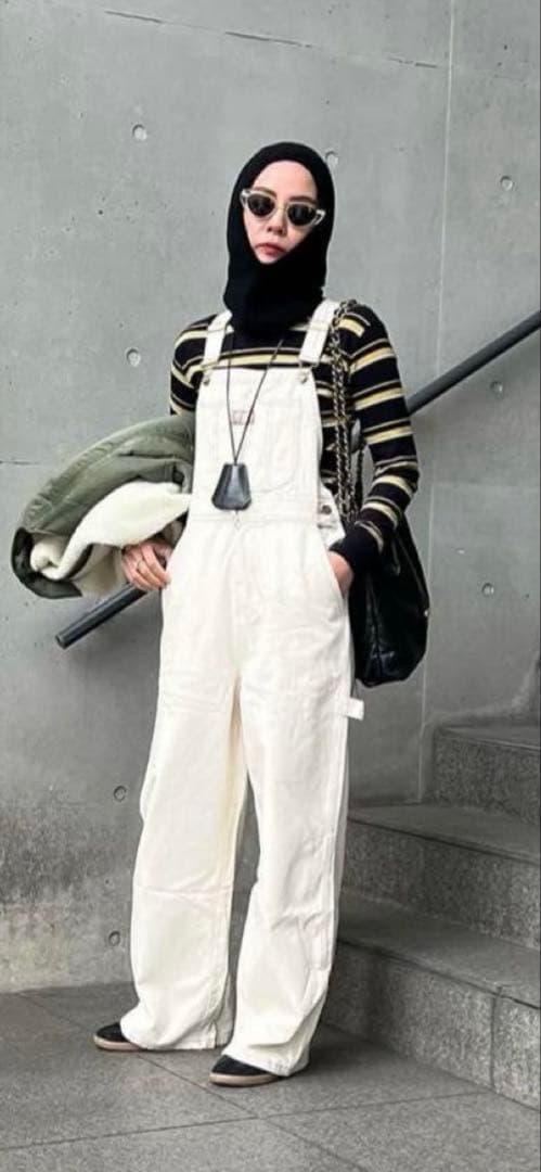 Twin collective オーバーオール　ホワイト　sorm86 s-m