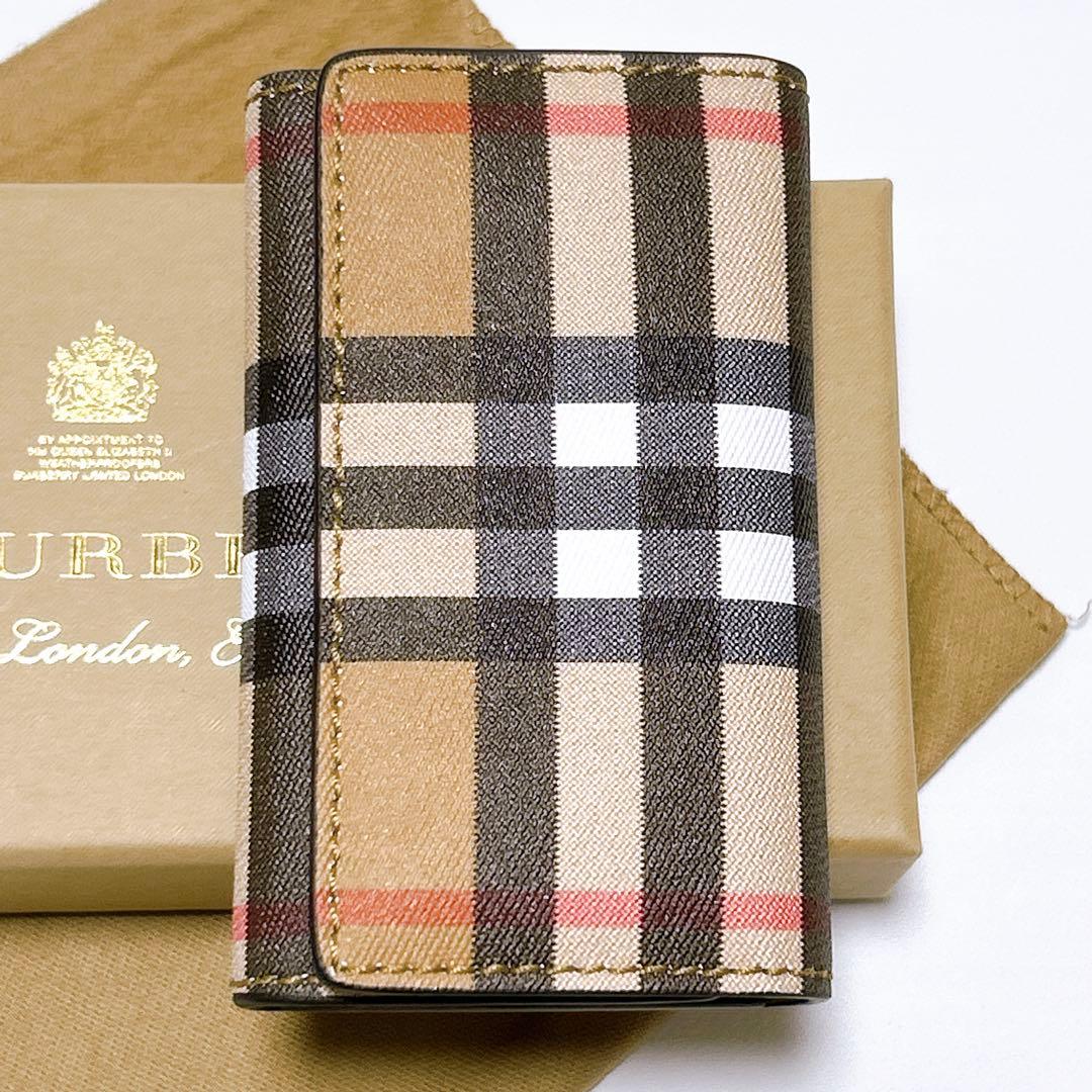 新品未使用✨バーバリー ノバチェック キーケース 6連 リング付き 箱・袋付き