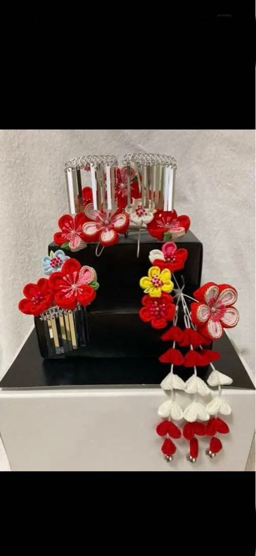 七五三　日本髪　髪飾り　かんざし　ヘアアレンジ