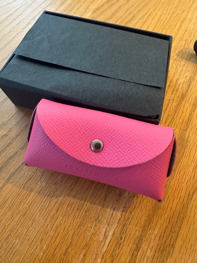 お得☆ボナヴェンチュラ ピンク レザーケース リップケース 小物入れ