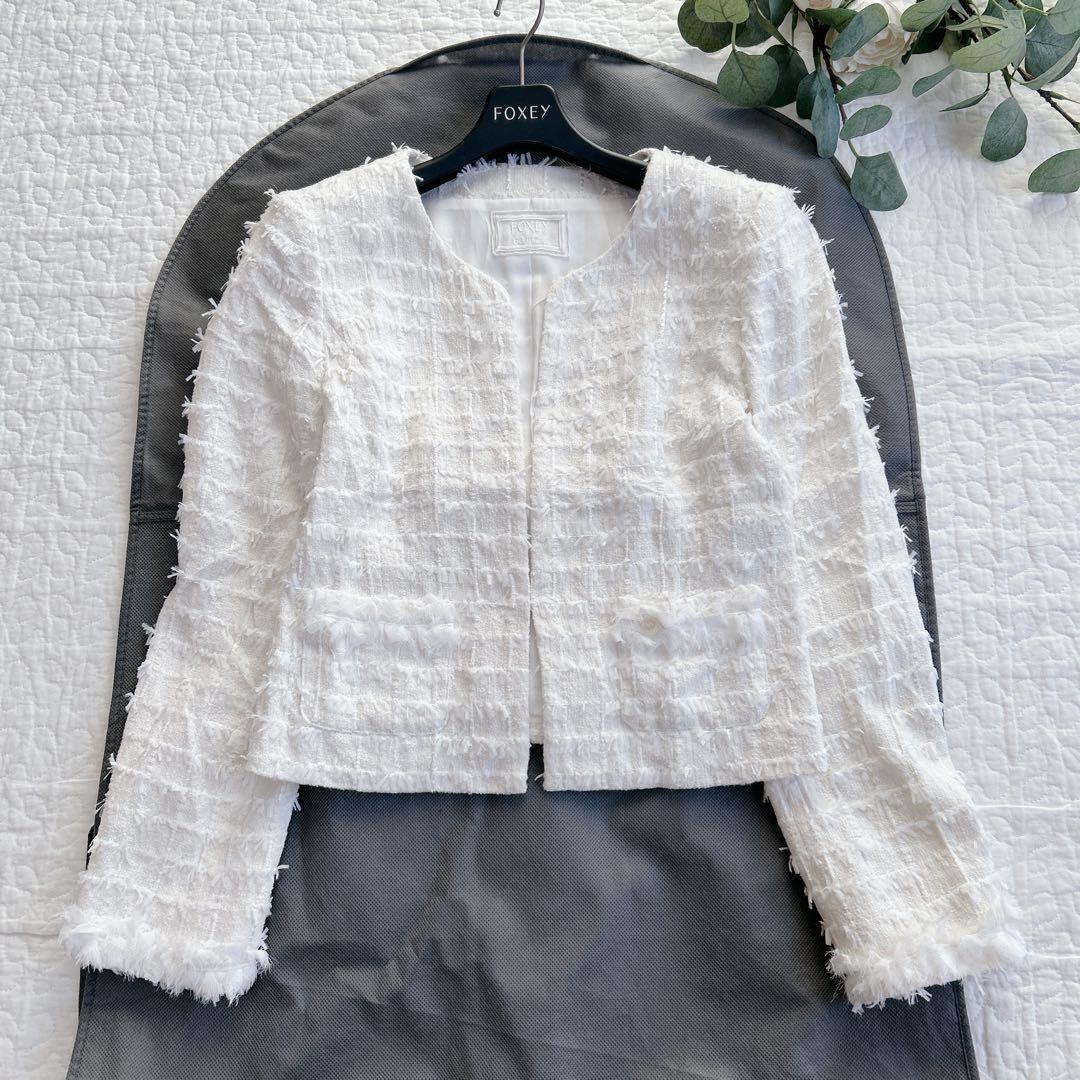 フォクシー 定価12万 ツイードジャケット Vanilla Whip 40サイズ