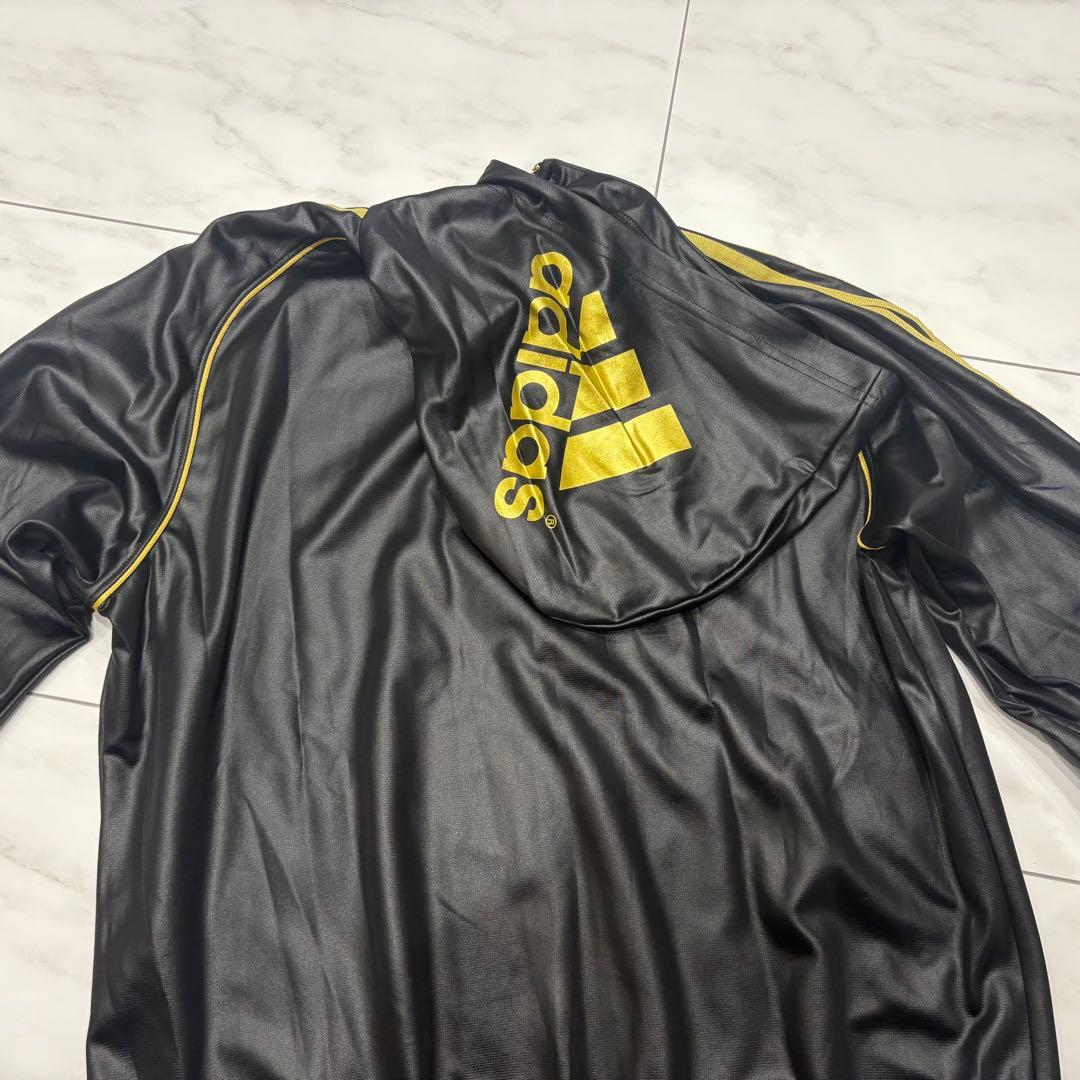 《極美品》アディダス コーティングジャージ セットアップ ゴールド × ブラック