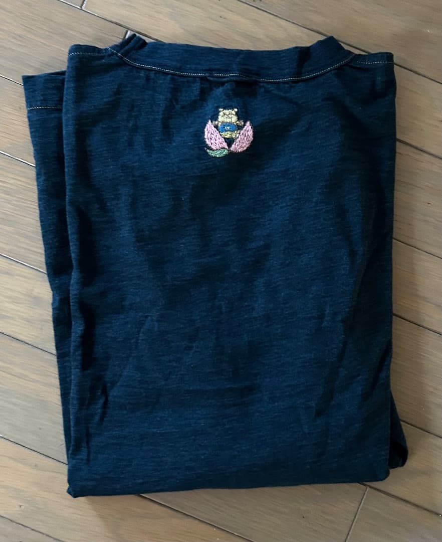 ぺ*こ様 45R 藍インディゴ　桃太郎　長袖　Tシャツ　サイズL