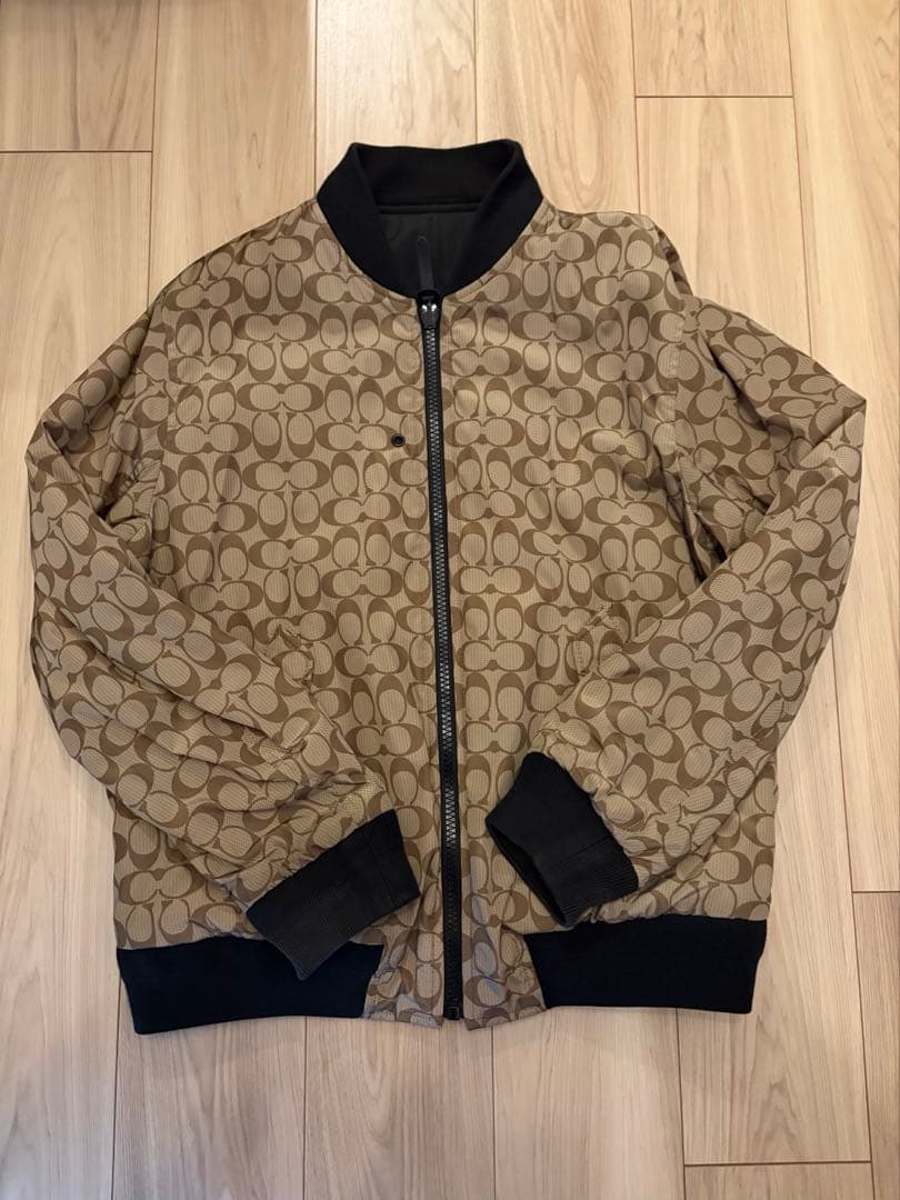 COACH MA-1 ジャケット　リバーシブル　シグネチャー　コーチ　ブラック