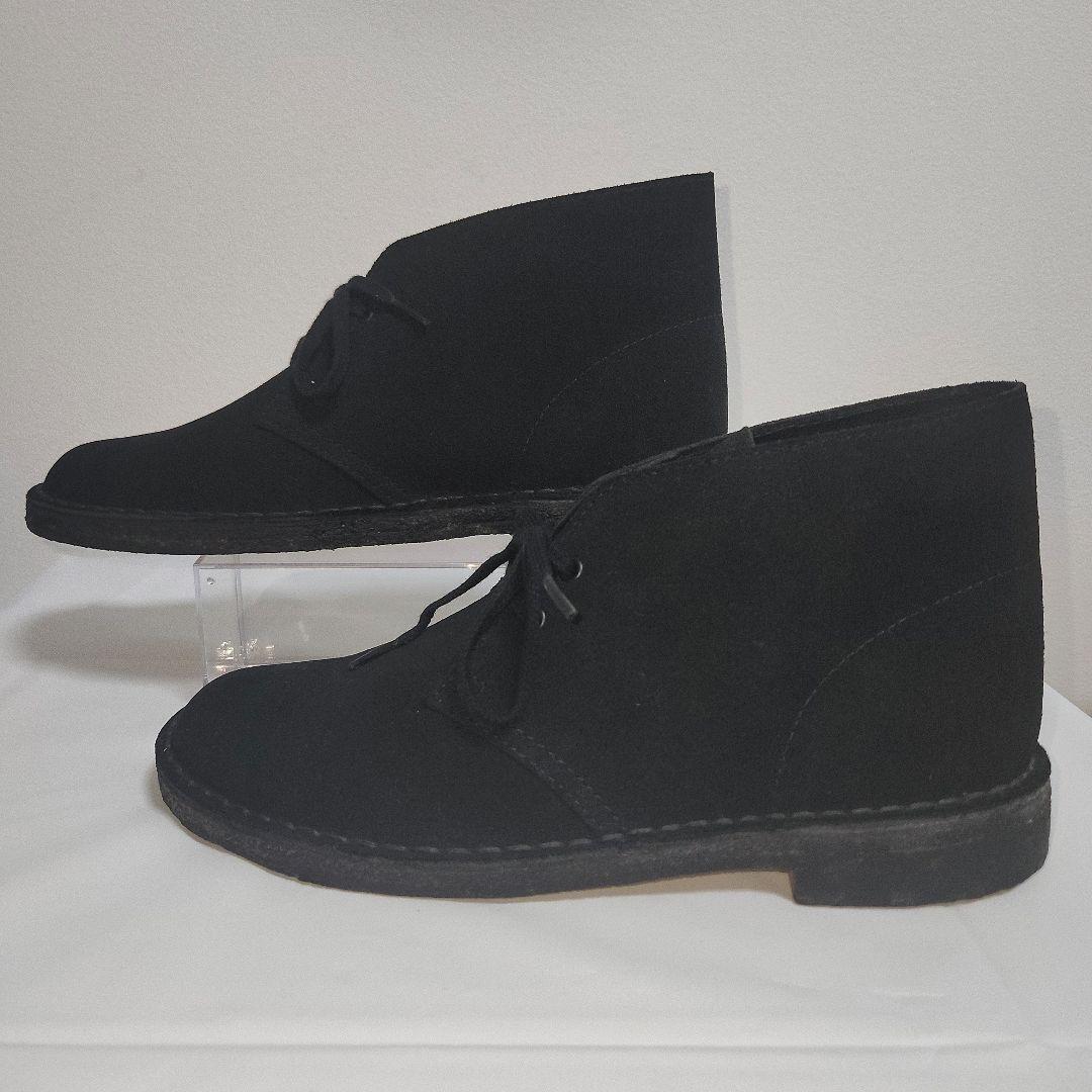 【美品】クラークス デザートブーツ スウェード ブラック 25.5