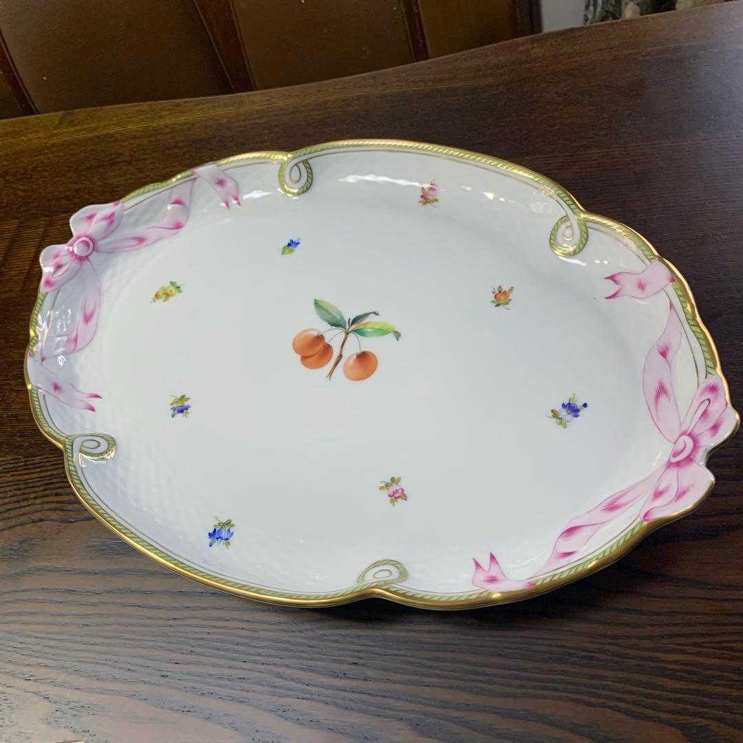 再お値下げ☆未使用☆ヘレンド フルーツエスキース パーティトレイ大皿(箱付き)