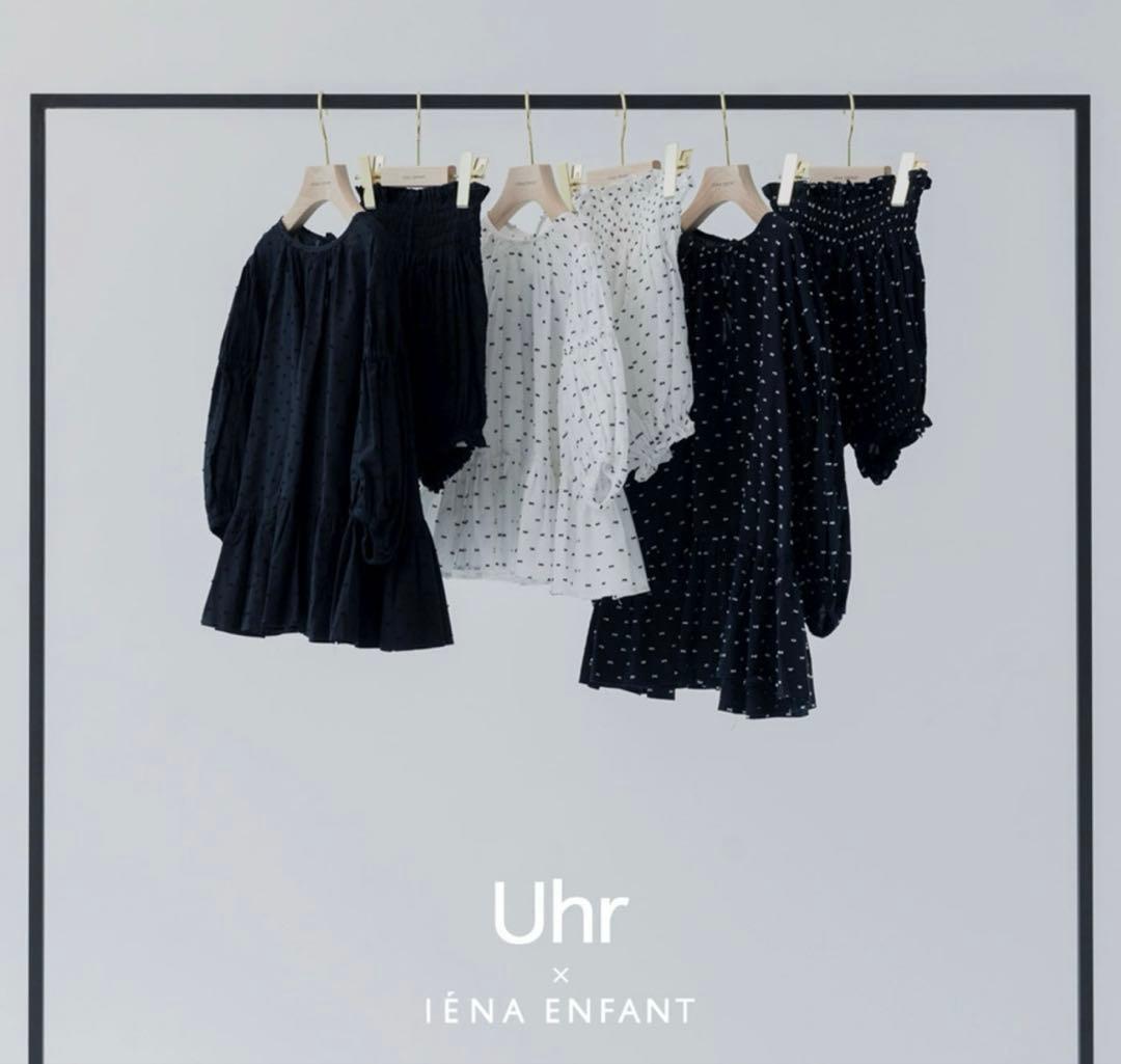 Uhr ドットミニドレス 長袖ワンピース 120cm