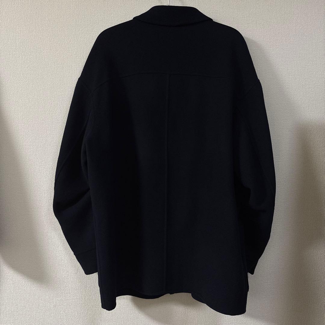 +J ウールブレンドオーバーサイズシャツジャケット