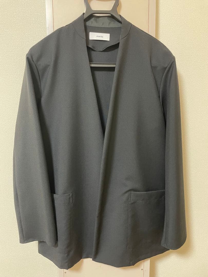 【匿名配送】marka ラペルレスジャケット ブラック サイズ1