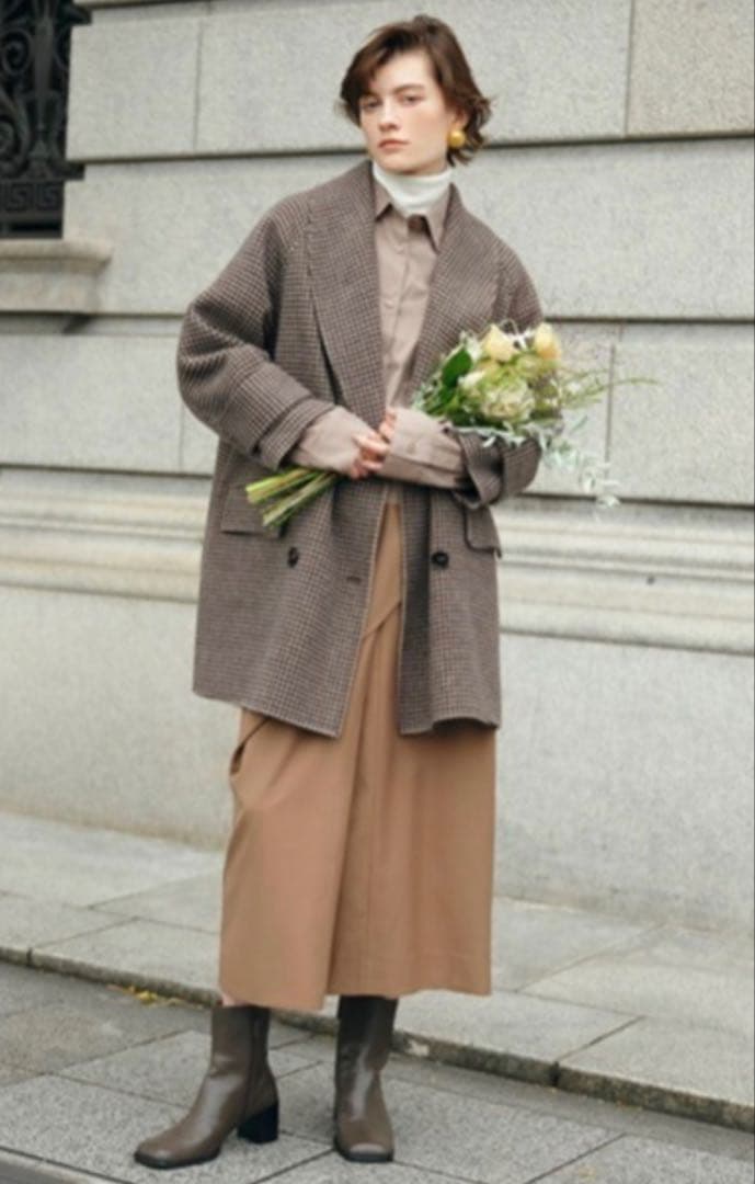 【新品タグ付き】Mila owen 接結ハーフ丈Aラインコート