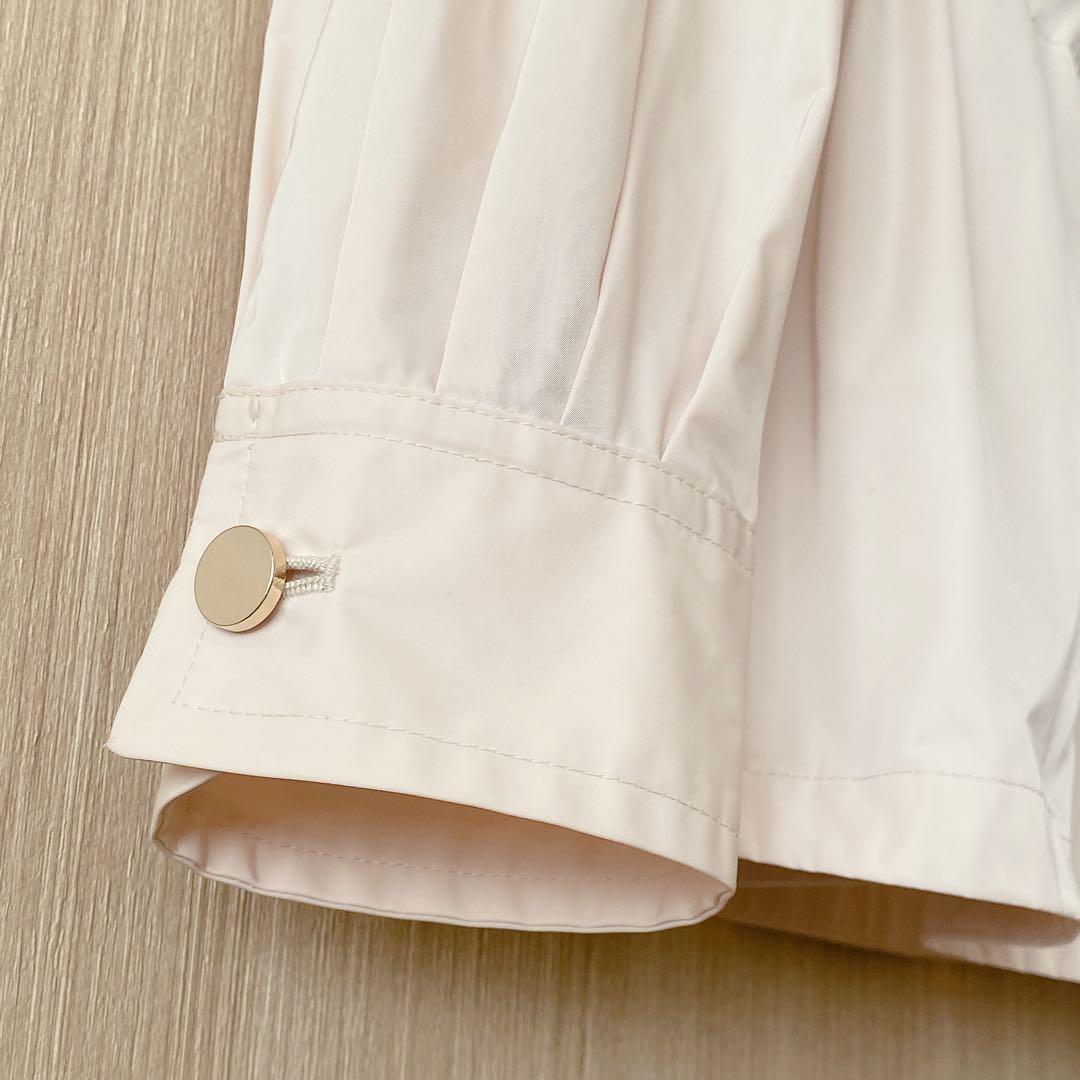 【1249】アナイ　タフタフードツキブルゾン　ライトベージュ　36