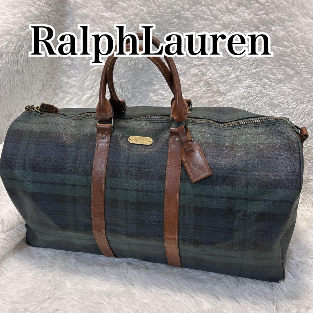 ラルフローレン ブラックウォッチ ボストンバッグ　特大　大容量 ビンテージ 希少
