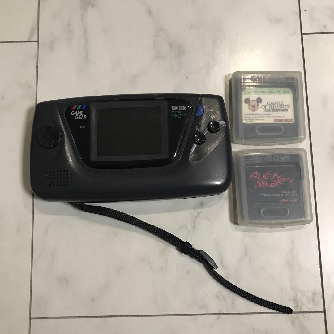【ジャンク】ゲームギア本体　ソフト2本