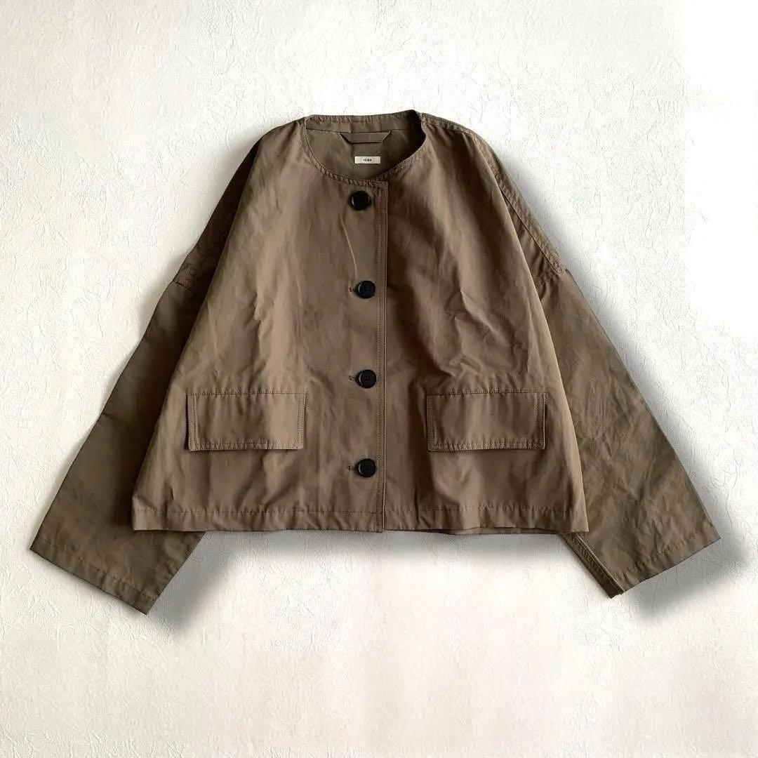 【美品】IENA　2025　ウェザーノーカラージャケット　カーキ　定価3万5千円