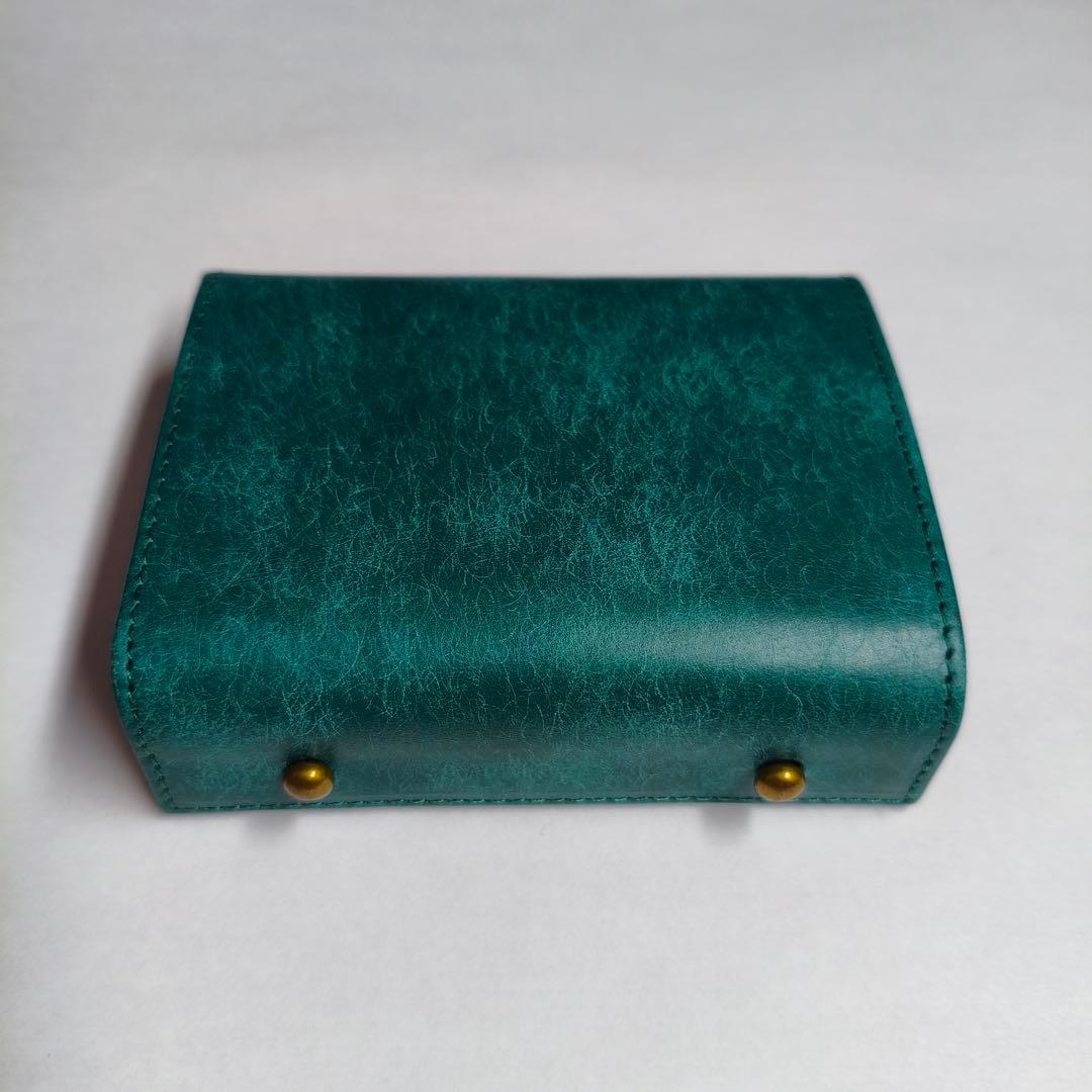 エムピウ ミッレフォッリエ 同型 二つ折り財布 m+ type ブルー