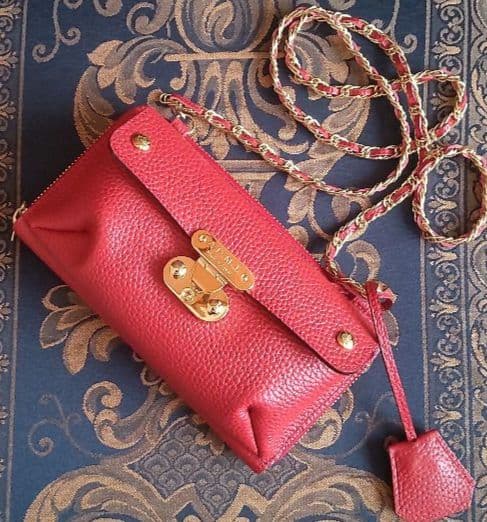 牛革/ 前ポケット付きウォレットバッグ