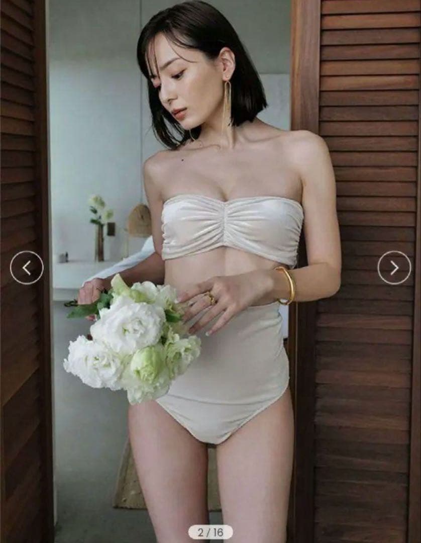 アニュアンス ベロアセパレートギャザースイムウエア 水着