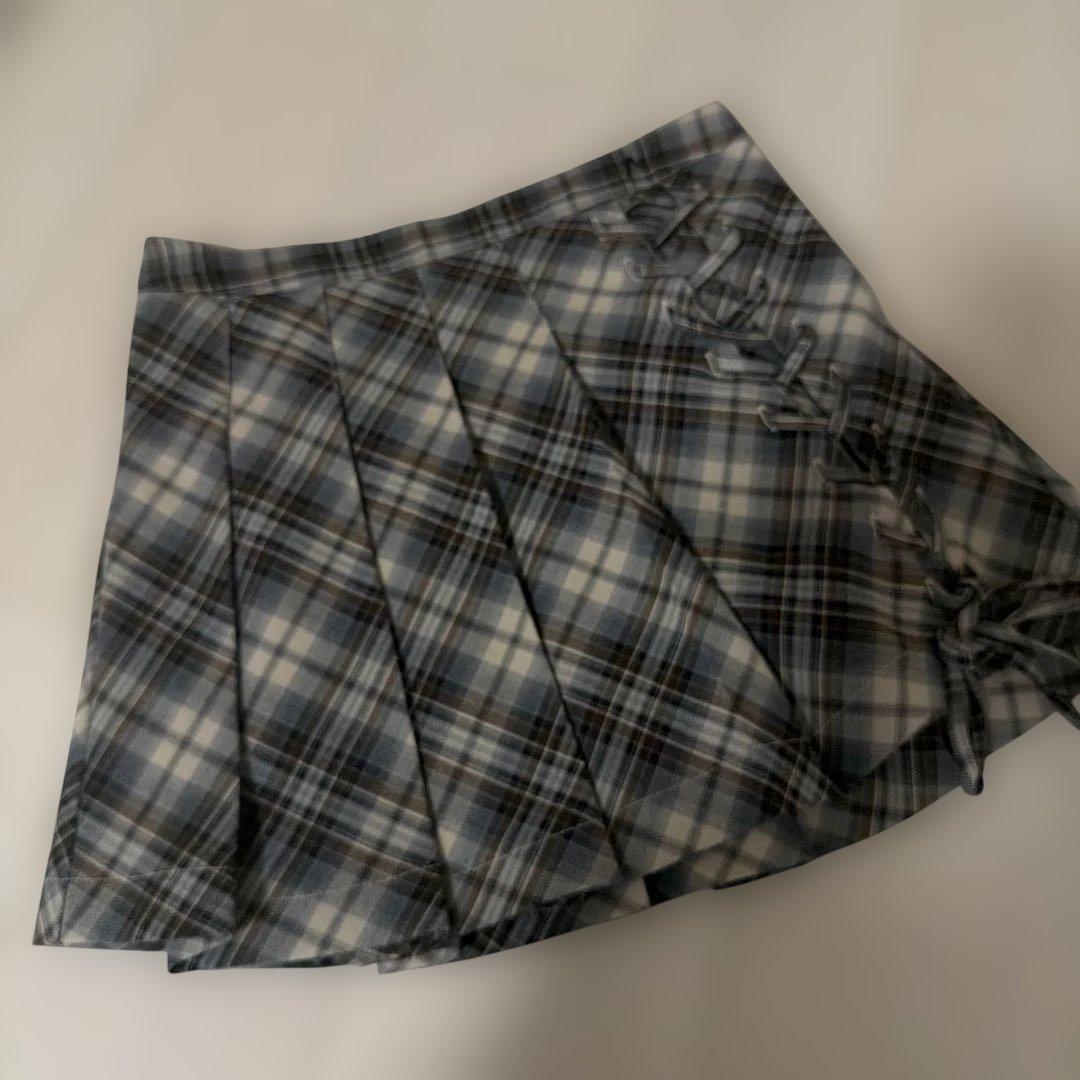 ANDMARY チェック柄 プリーツスカート Mサイズ