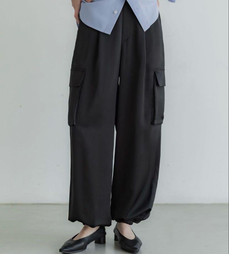 crewre マットサテンカーゴパンツ BLACK サイズ3