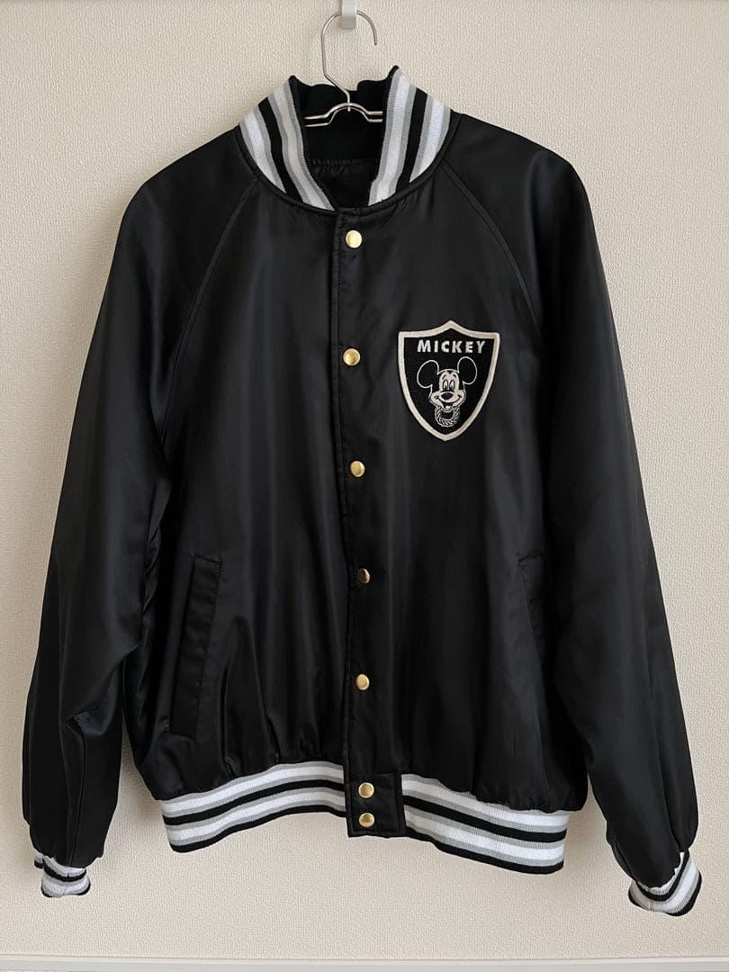 【美品】JOYRICH × Disney ミッキー スタジャン Sサイズ 黒