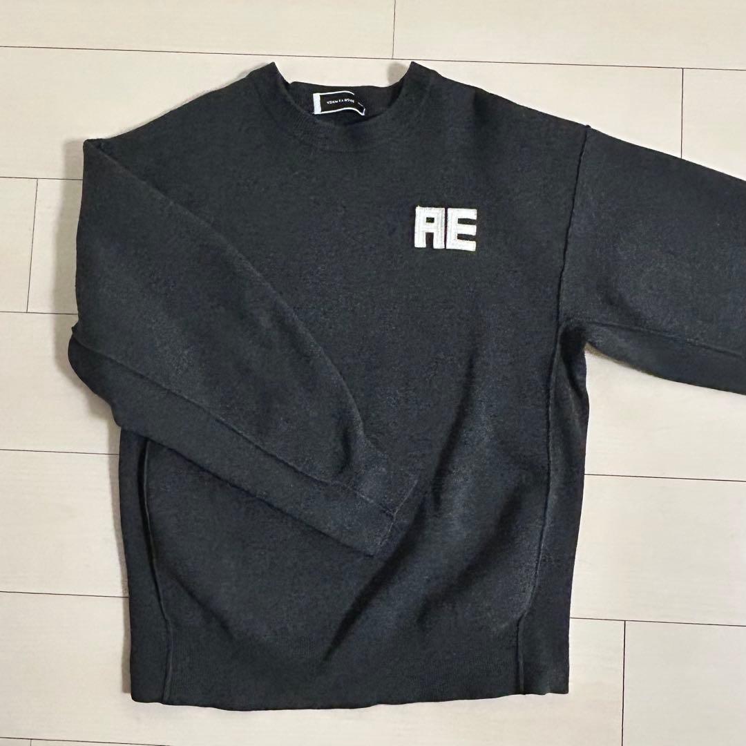 アダムエロペ　フェルト刺しゅうニットプルオーバー