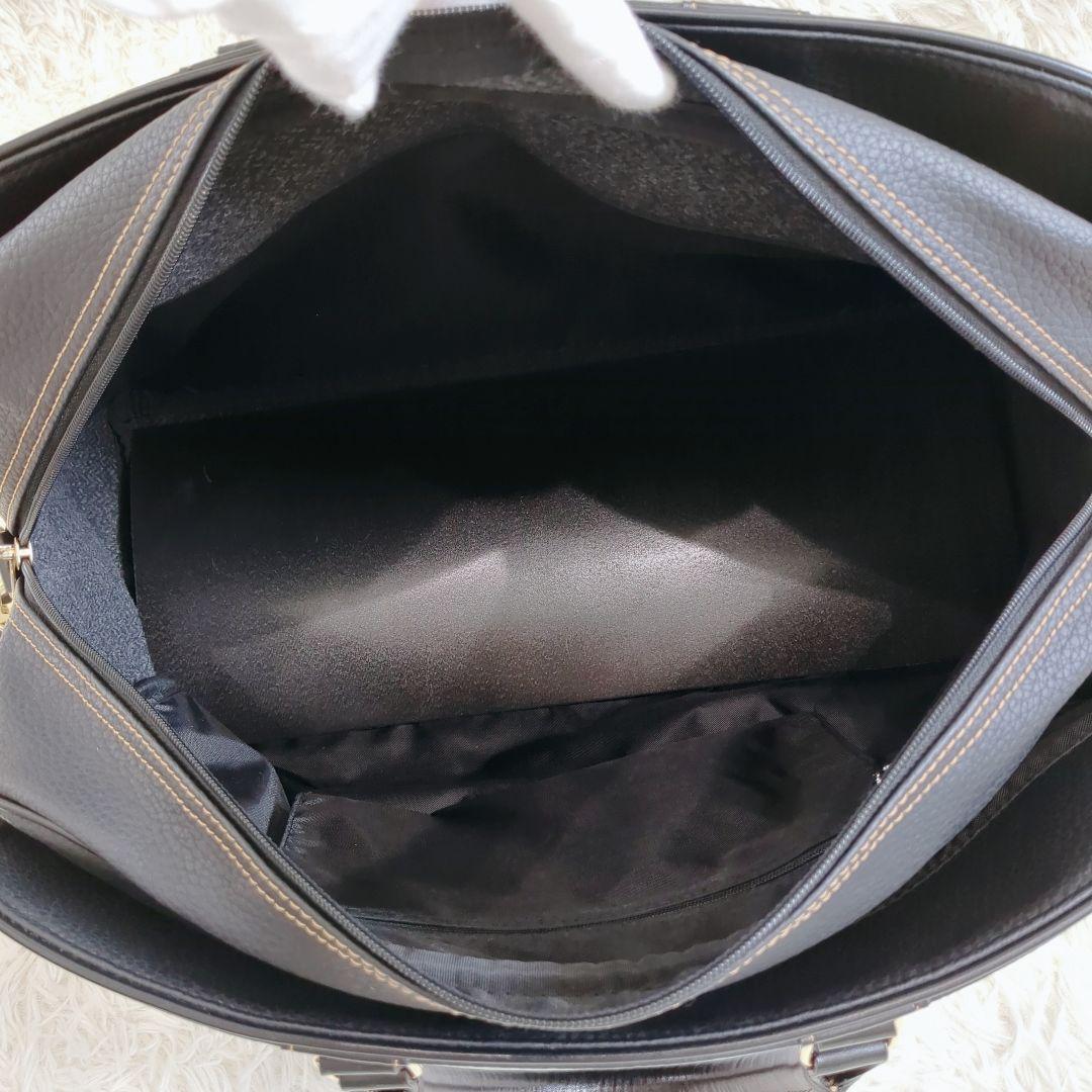 美品✨️豊岡鞄　ボストンバッグ　2way　レザー　ブラック　ショルダーバッグ