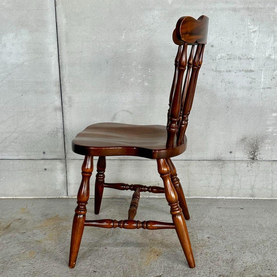 ✿昭和レトロ✿飛騨産業 キツツキマーク 上質ウィンザーチェア　ダイニングチェア