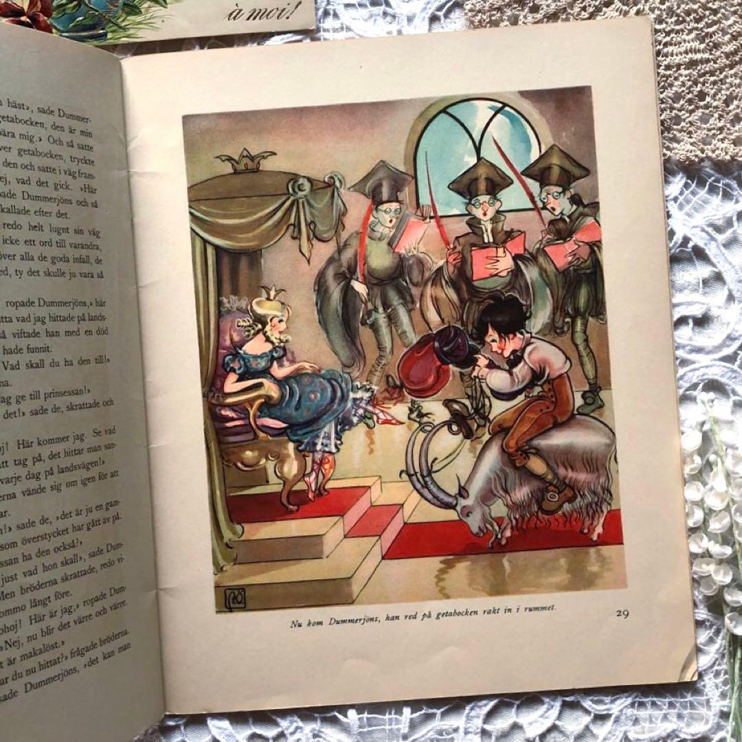 RN80 洋書古書 北欧ヴィンテージ ☆スウェーデン アンデルセン童話