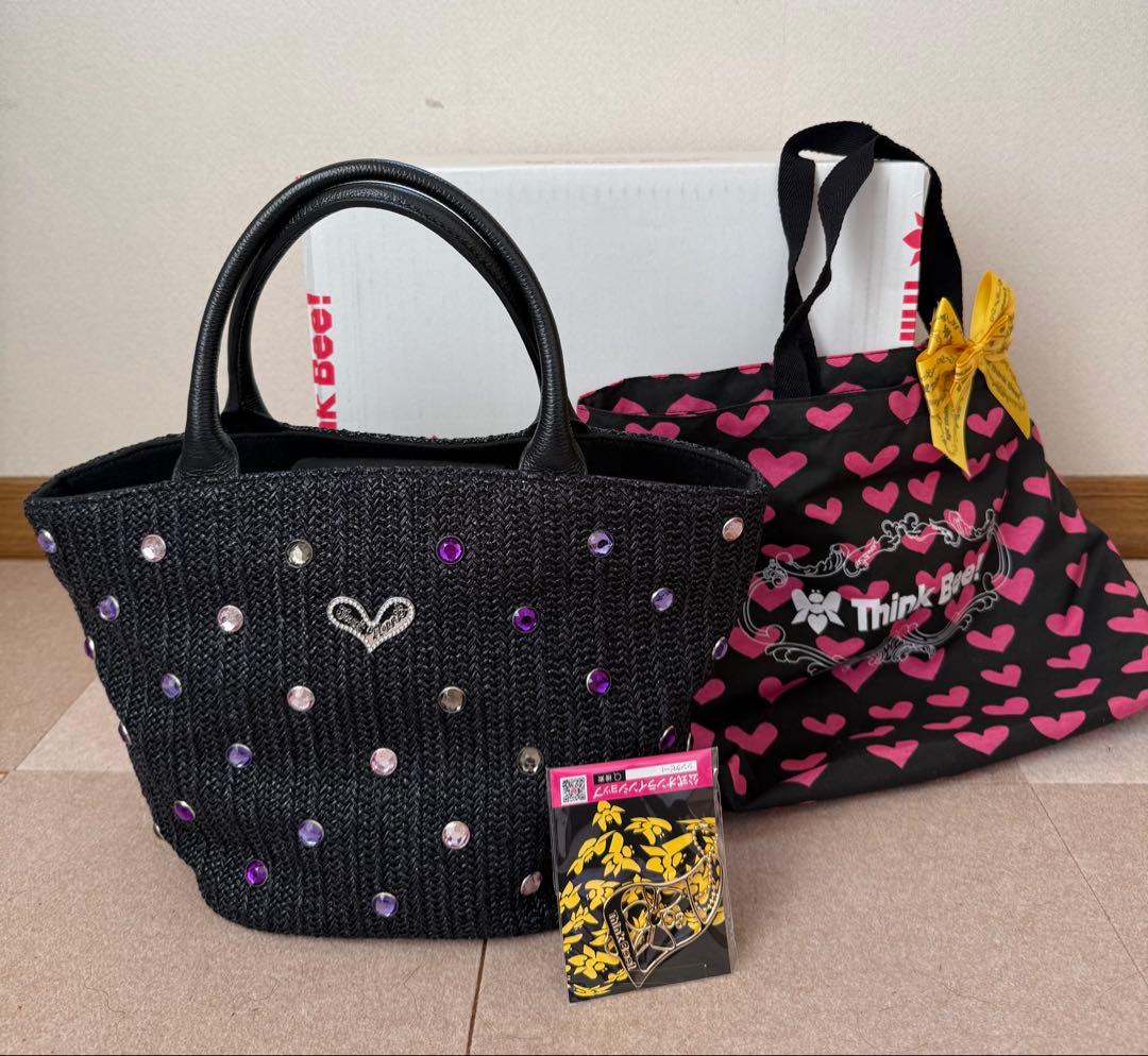 Think Bee！ジュエルビーンズトートバッグ（ブラック）