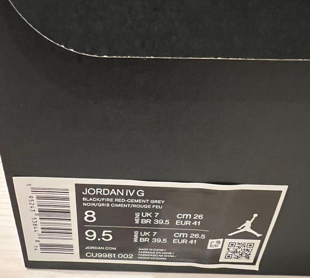 Nike エアジョーダン4 Golf Bred 26.0cm 良品