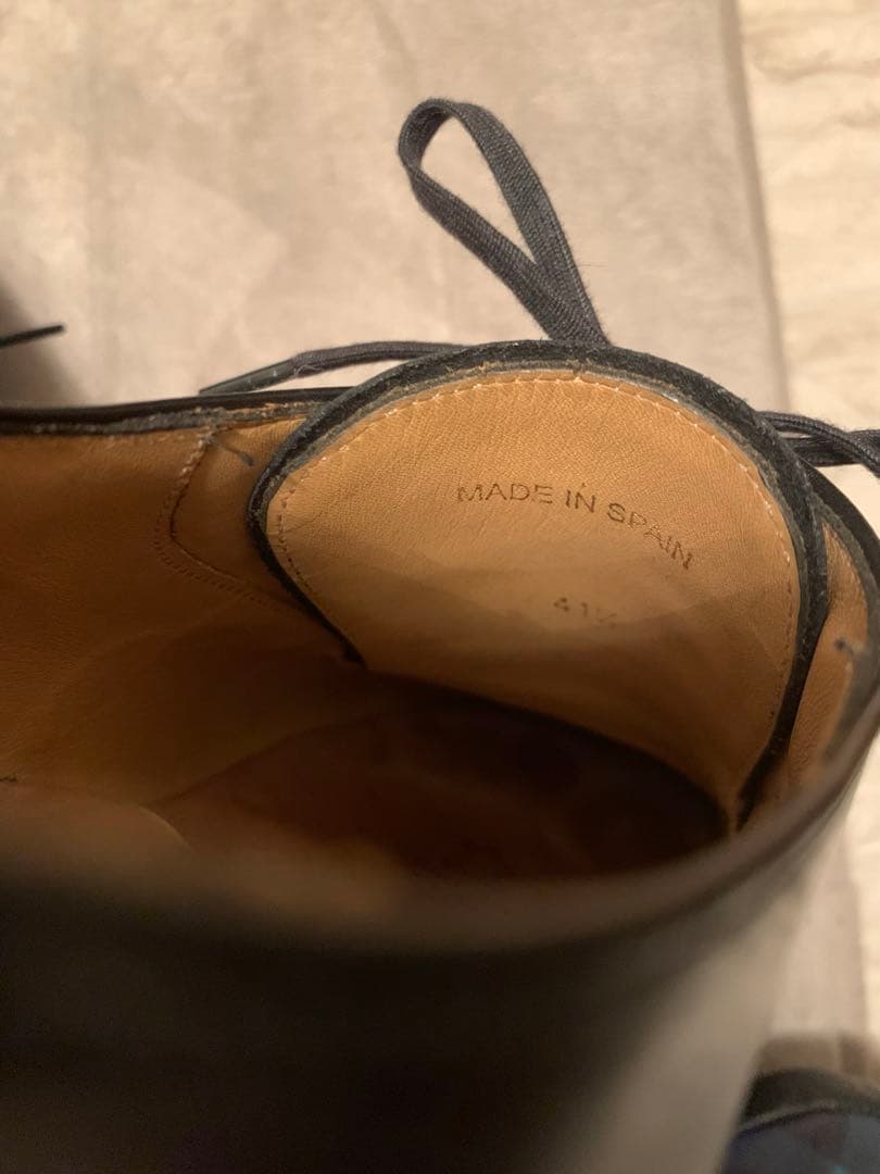 TOOLS AND CONSTRUCTION Uチップシューズ ブラック 41h